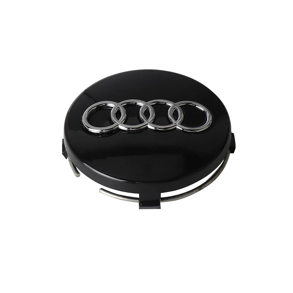 Tapacubos decorativos negros centrales para vehículos Audi y Porsche
