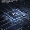 A close-up view of a smart chip controller board with an HD recording chip on a dark electronic circuit background.