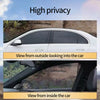 Demonstration of high privacy car window tint film showing views from outside and inside the vehicle.