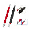 A pair of red and black electrical terminal connector removal tools with a close-up view of the tip.