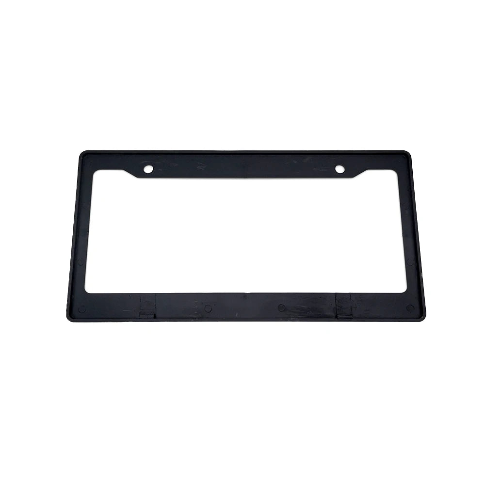 Black JDM racing style license plate frame decoration with mounting holes.