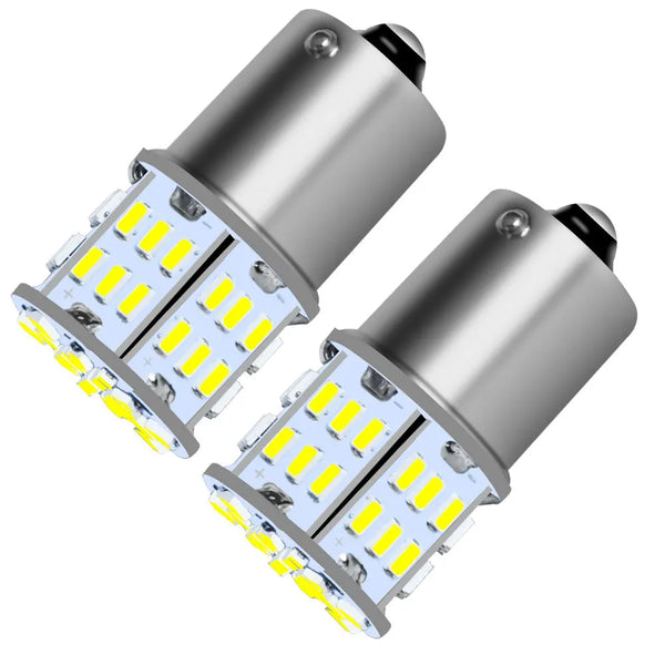 A silver LED brake and reverse light assembly with multiple bright yellow-white LEDs.