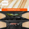 Golden magnetic car window sun shades for front and rear seats
