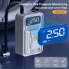 A portable digital tire pressure monitoring device displaying 2.50 bar, used for accurate and error-free tire pressure monito