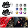 Set of billet aluminum quick release fasteners for automotive bumpers and panels shown in various sizes and finishes