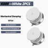 White mechanical damping magnetic phone holder with two pieces shown in a close-up view