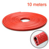 Rouleau de protecteur anti-rayure pour bord de porte en mousse rouge, mesure 10 mètres.