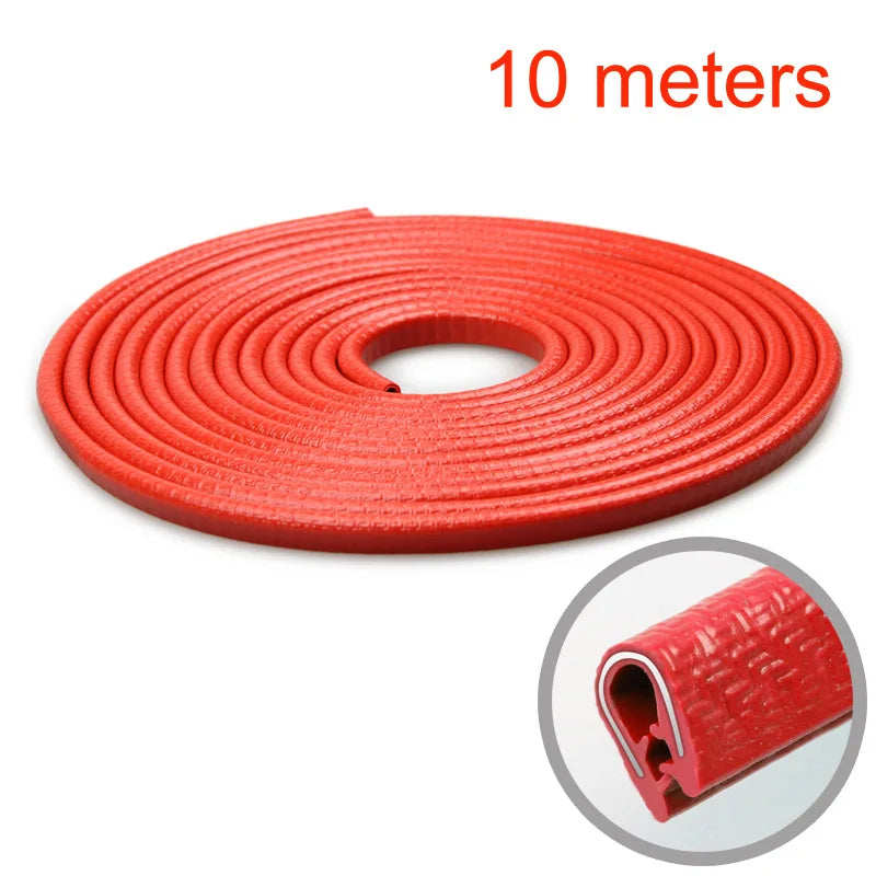 Rouleau de protecteur anti-rayure pour bord de porte en mousse rouge, mesure 10 mètres.