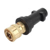Adaptador universal de 1/4 de pulgada de limpiadora a presión negro y latón.