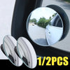 Two circular convex mirrors for a car blind spot rearview mirror