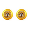 Two brass motorcycle handlebar end plugs labeled RAYANA RACING MOTORCYCLE
