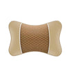 A beige universal car headrest pillow designed for neck comfort.