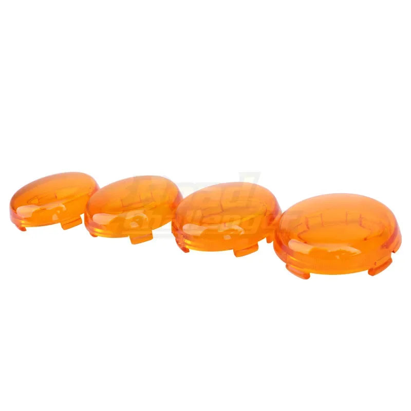 Set Amber LED-Signalschutzgläser für Harley-Motorräder.