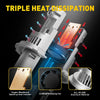 Plafonné à triple dissipation thermique, phare en aluminium avec base en cuivre et ventilateur de refroidissement à 12000 tr/