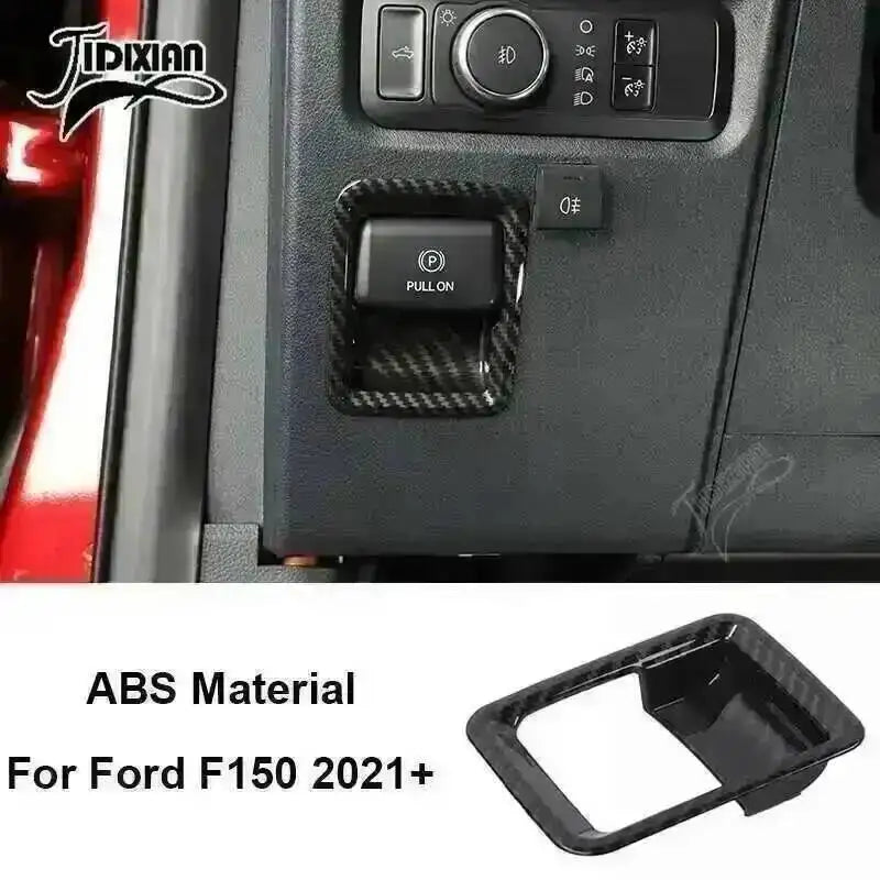 ABS material carbon fiber grain interior trim kit for Ford F150 2021+