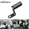 A black universal phone holder clamp designed for mounting on motorcycles and bicycles.