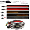 A flexible LED light bar featuring multiple functions including tail lights, brake lights, turn signals, and reverse lights.
