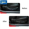 Before and after comparison of a car interior decoration kit for a Mustang seat