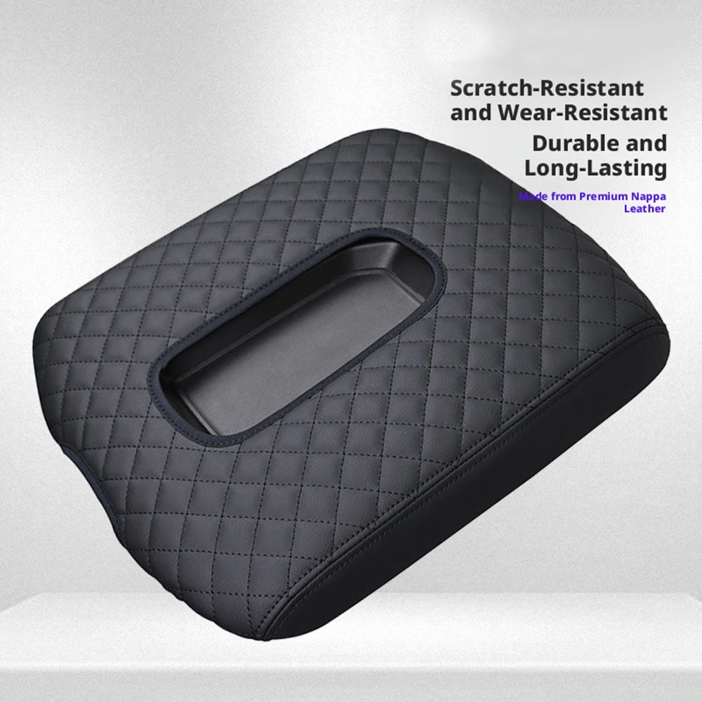 Black scratch-resistant and wear-resistant leather armrest pad for a Chevrolet Silverado