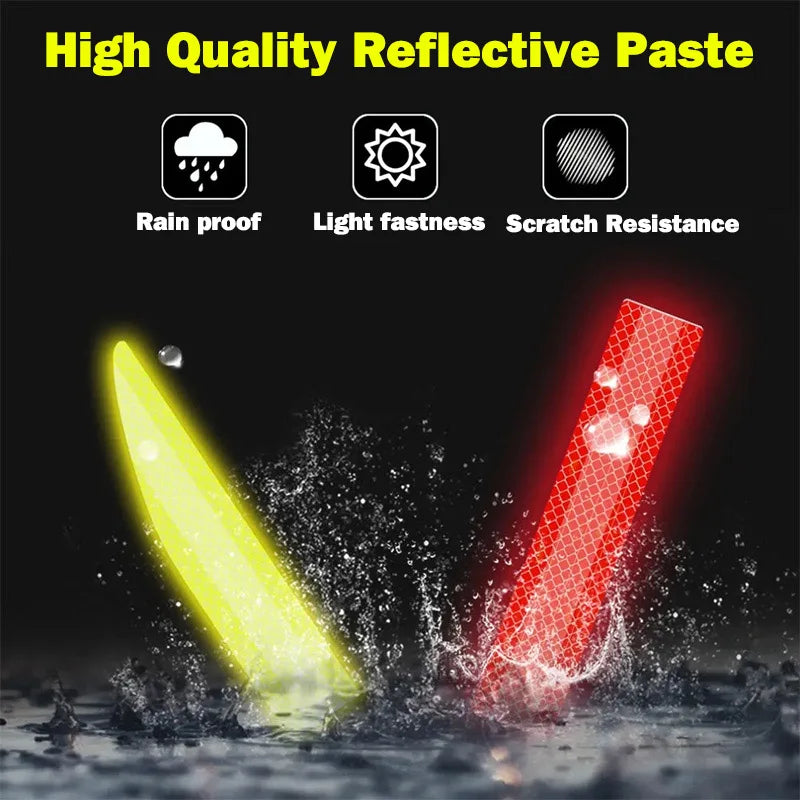 A close-up of a yellow and red reflective paste product being tested against water droplets.