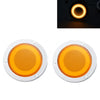 A round LED truck tail light with a 3D halo effect, shown in orange and white.