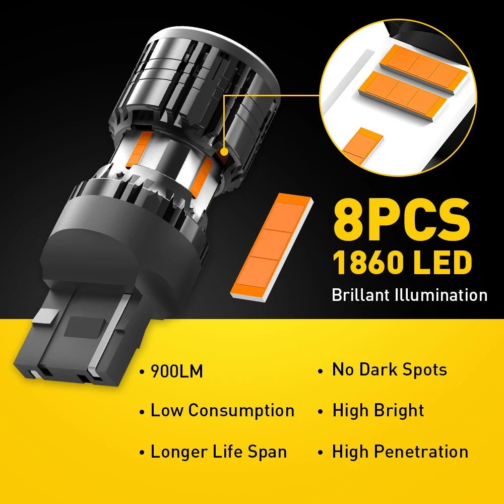 لقطة مقربة لمصباح إشارة ضوء ساطع من 8 قطع، نموذج 1860 LED.