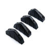 Black ABS plastic universal rear bumper spoiler lip kit shown from the side.
