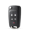Black replacement flip key shell case for Chevrolet, Buick, Vauxhall, and Opel models with various buttons.