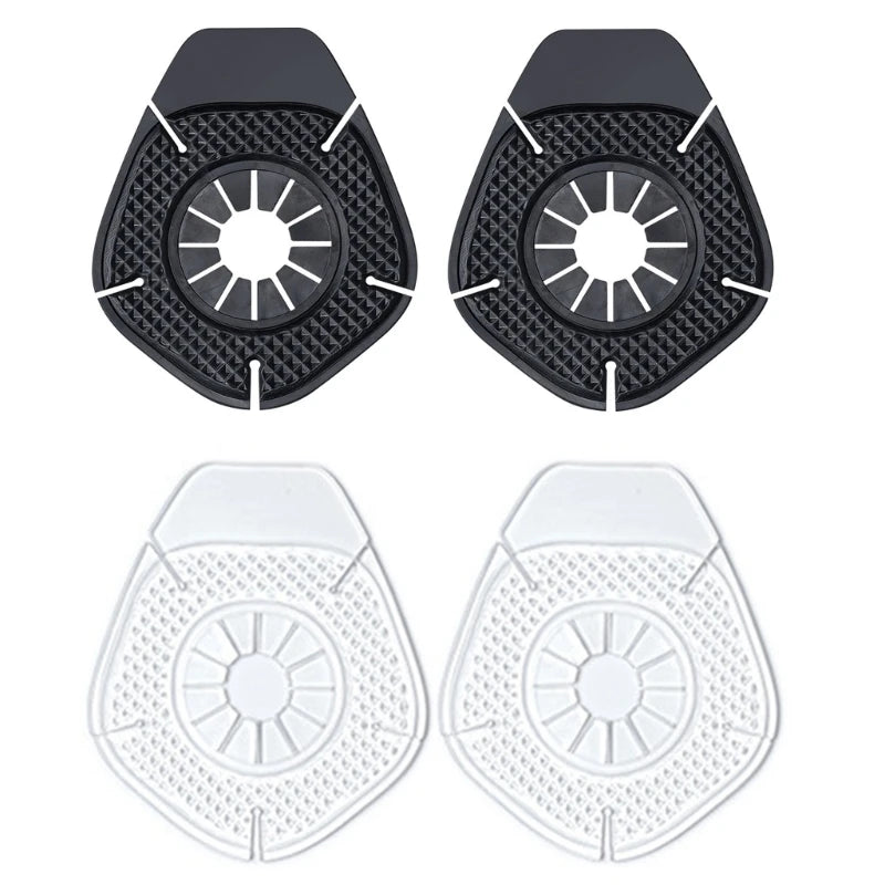 Two black and two white protective pads for a car wiper arm.