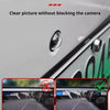 A product demonstrating a 360 degree all-round protection clear picture without blocking the camera on a car lens.