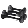 Black heavy-duty air horn system with four tubes and mounting hardware