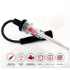 An automotive spark plug ignition tester kit featuring a glass tube and black connector for testing.
