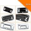 Close-up view of various tailgate handle trim covers and hardware for Chevrolet Colorado, Silverado, GMC Sierra, and Canyon t