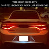 Close-up view of a Dodge Charger taillight area showing where a decal fits.