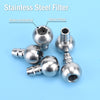 Stainless steel filters for pressure washers showing various dense and water-conducting filter types