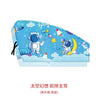 Blue magnetic car window shades featuring space and astronaut designs