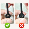 Close-up view of black nylon universal cable tie buckles for automotive and home use, showing both correct and incorrect inst