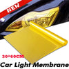 Golden yellow PVC car light membrane film used to tint or wrap headlights and taillights.