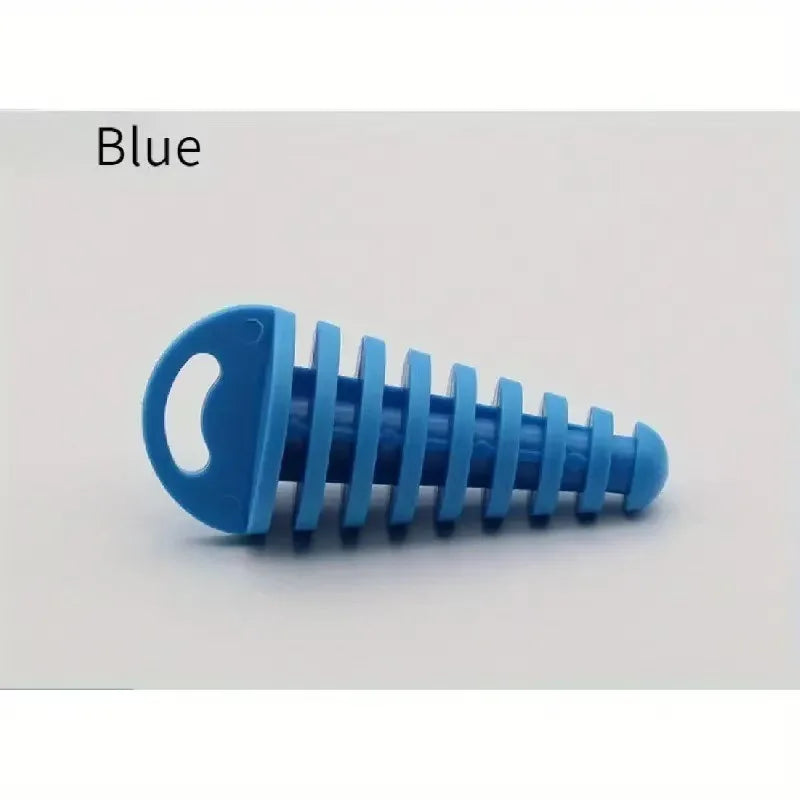 Bouchon de lavage d'échappement moto universel bleu à filetage