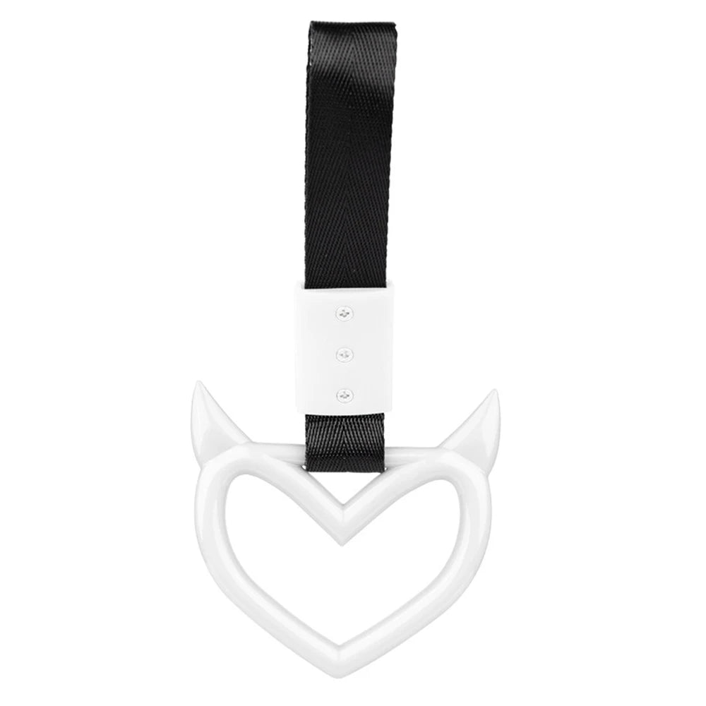 Black strap handle accessory for automotive racing