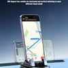 Smartphone auf rotierender Halter, der horizontale oder vertikale Betrachtungswinkel für die Navigation demonstriert.