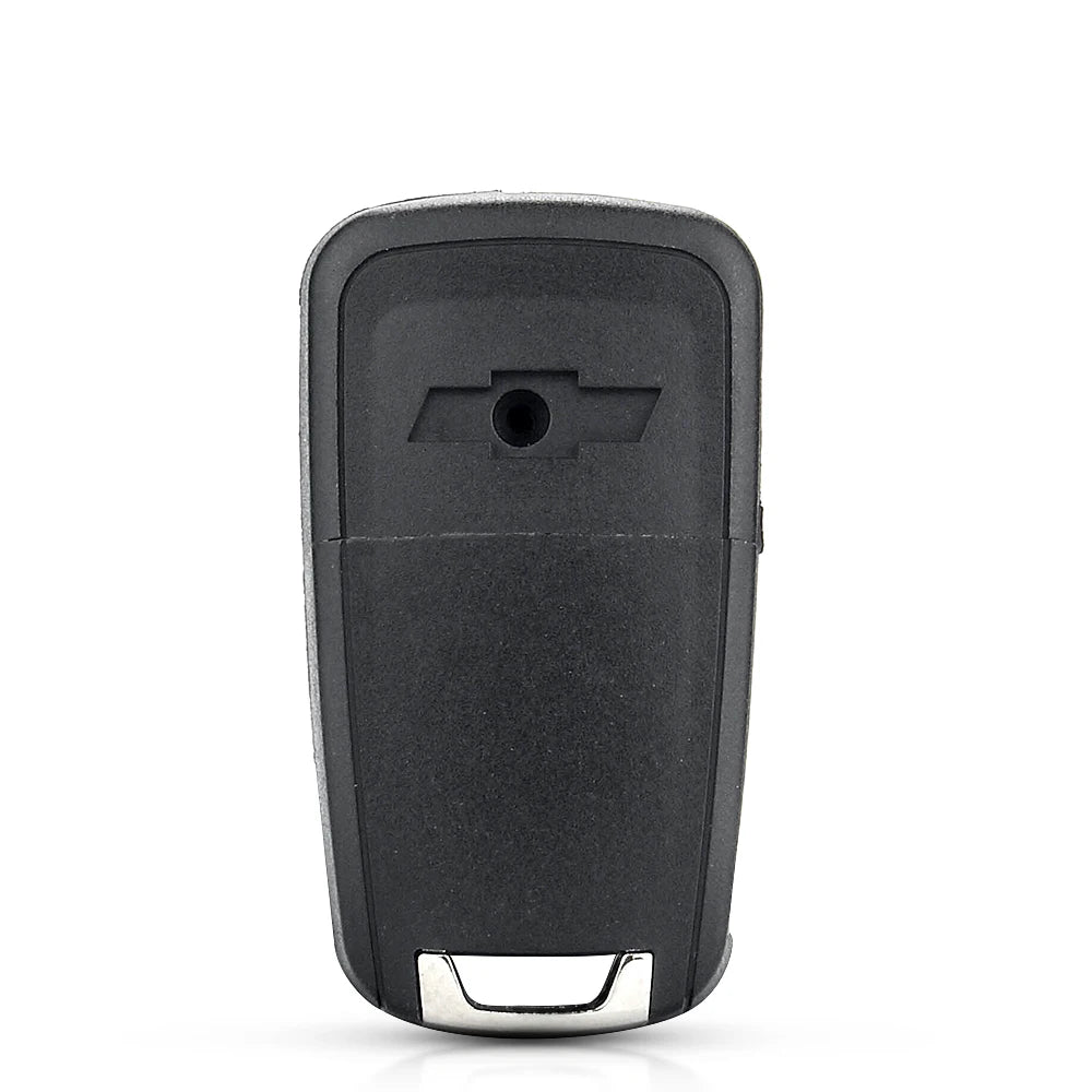 Black flip remote car key for Chevrolet, Opel, and Vauxhall models