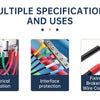A set of heat shrink tubing kits demonstrating electrical insulation, interface protection, and fixing broken wire connection