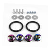 Set of aluminum quick release fasteners for bumpers, trunk, and hatch lids