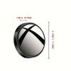 Round black blind spot mirror with a cross design, measuring 1cm or 0.39 inch.