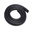 Black durable U-shaped door edge seal strips rolled into a coil.