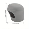 Gray universal car gear shift knob cover with a cutout for visibility