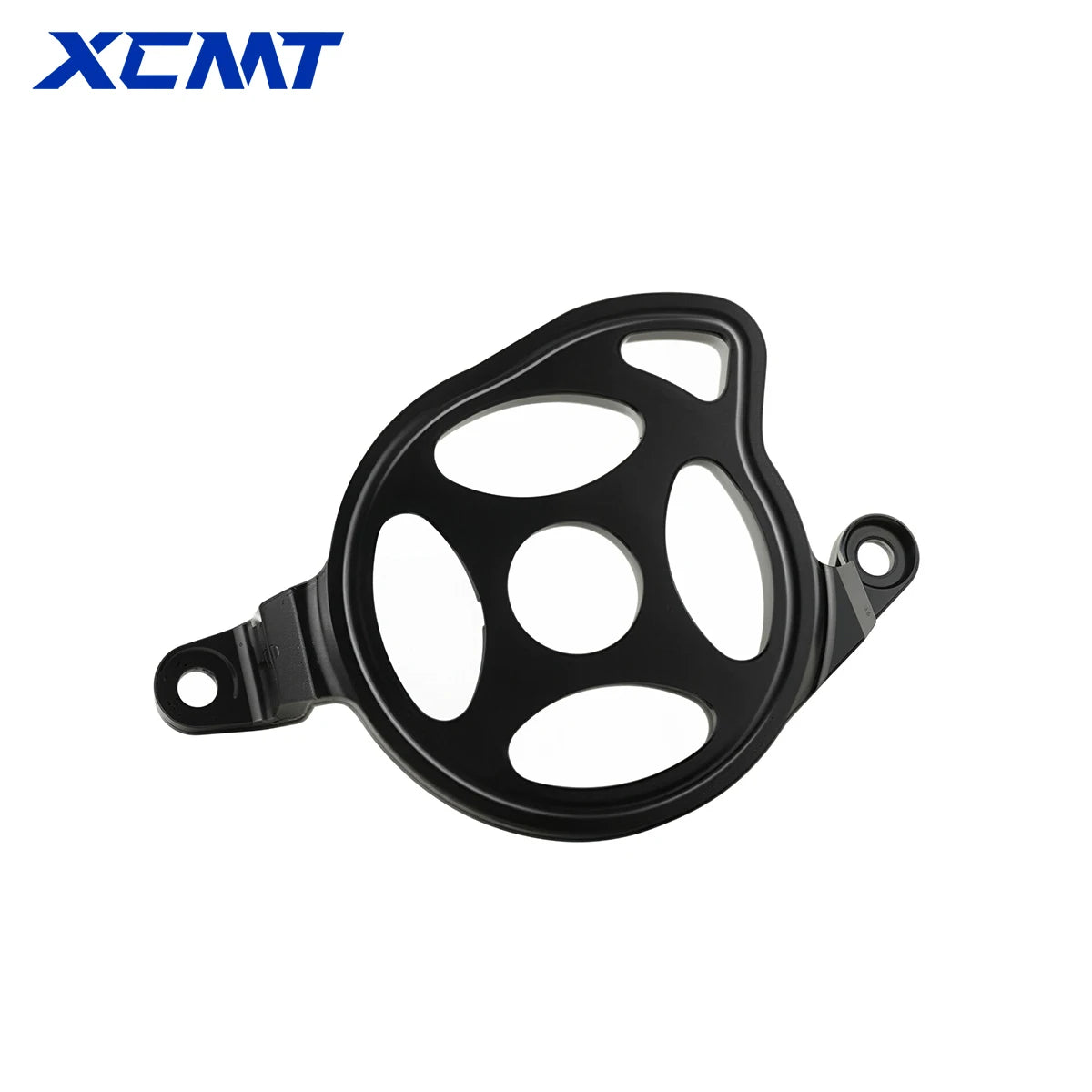 Black aluminum engine guard for off-road motorcycles