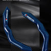 Blue carbon fiber pattern 3D comfort grip steering wheel cover