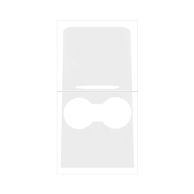 A white wood grain dashboard cover for a Tesla Model Y.